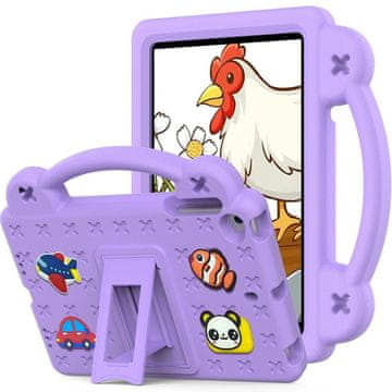 GS Ovitek za iPad mini 7,9" 2019/2015/2014/2013/2012 (5./4./3./2./1. gen.), ljubki vzorci, s stojalom, vijoličen
