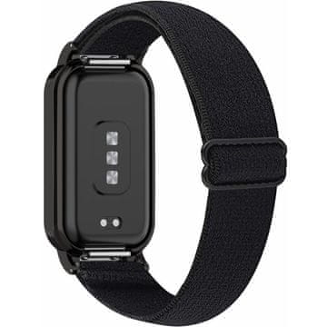 GS Najlonski pašček za Xiaomi Redmi Smart Band 2 / Xiaomi Smart Mi Band 8 Active, črne barve