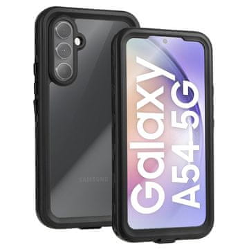 GS Vodoodporno ohišje IP68 za Samsung Galaxy A54 5G, črne barve