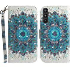 GS Ovitek za Samsung Galaxy A54 5G, denarnica, cvet mandale