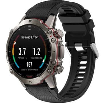 GS Silikonski pašček QuickFit 22 mm, črne barve