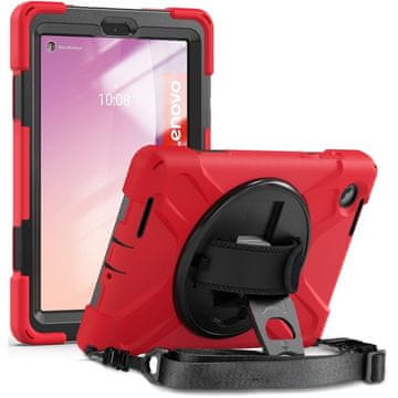 GS Ovitek za Lenovo Tab M8 Gen 4 TB-300FU, oklepni zaščitni, rdeč