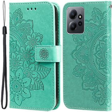 GS Ovitek za Xiaomi Redmi Note 12 4G, cvet mandale, zelen
