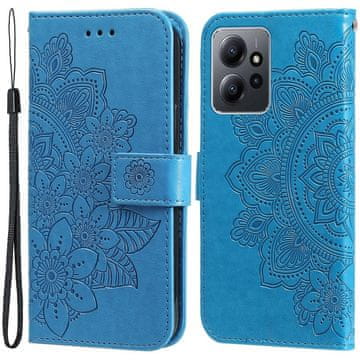 GS Ovitek za Xiaomi Redmi Note 12 4G, cvet mandale, moder