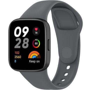 GS Silikonski pašček za Xiaomi Redmi Watch 3, siv