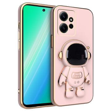 GS Ovitek za Xiaomi Redmi Note 12 4G, Astronaut, roza zlata