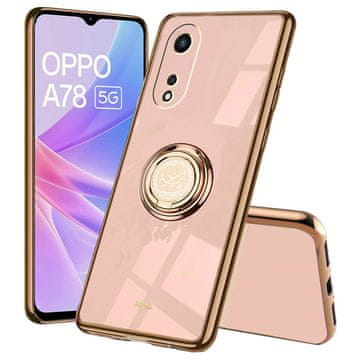 GS Ovitek za Oppo A78 5G, Electro Ring, roza zlata
