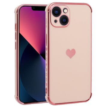 GS Ovitek za Apple iPhone 13, elektro srce, roza zlata barva