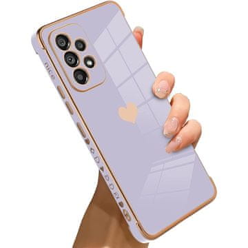 GS Ovitek za Samsung Galaxy A53 5G, Elektro srce, vijoličen