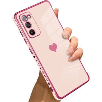 GS Ovitek za Samsung Galaxy S20 FE, elektro srce, roza zlata