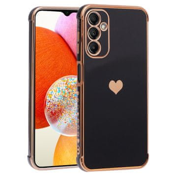 GS Ovitek za Samsung Galaxy A14 4G/5G, Elektro srce, črn