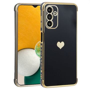 GS Ovitek za Samsung Galaxy A13 5G, Elektro srce, črn