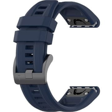 GS Silikonski pašček QuickFit 20 mm za Garmin Fenix 5S/6S/7S/8 43 mm, temno moder