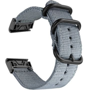 GS Najlonski pašček QuickFit 20 mm za Garmin Fenix 5S/6S/7S/8 43 mm, siv