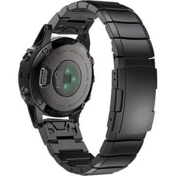 GS Zapestnica QuickFit za Garmin Fenix 5S/6S/7S, črna