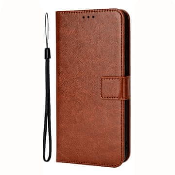 GS Ovitek za Xiaomi Poco X6 5G, denarnica Crazy Horse, rjava