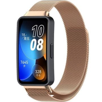 GS Milanska zapestnica za Huawei Band 8 / Huawei Band 9 / Huawei Band 10, rožnato zlata