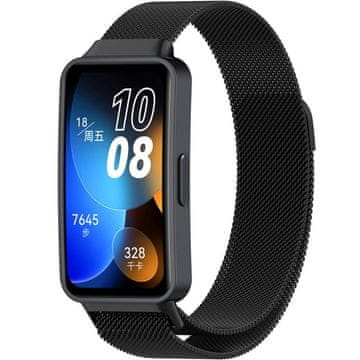 GS Milanska zapestnica za Huawei Band 8 / Huawei Band 9 / Huawei Band 10, črna