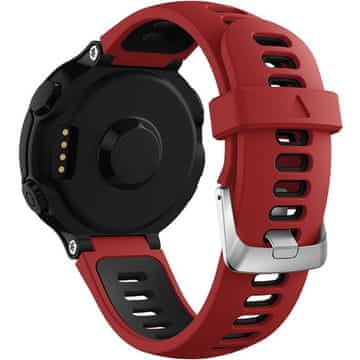 GS Silikonski pašček za Garmin Forerunner 220/230/235/620/630/735/735XT, rdeč/črn