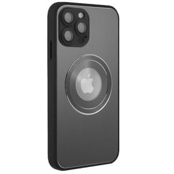 GS Ovitek MagSafe za iPhone 12 Pro, luknja za Apple logotip, siv