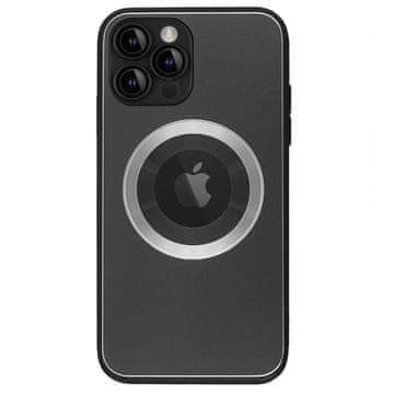 GS Ovitek MagSafe za iPhone 13 Pro Max, luknja za Apple logotip, siv