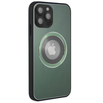 GS Ovitek MagSafe za iPhone 12 Pro, luknja za Apple logotip, zelen