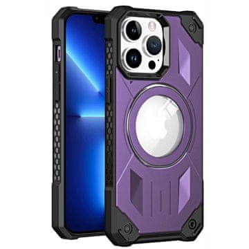 GS Ovitek MagSafe za iPhone 12 Pro Max z visoko zaščito, vijoličen