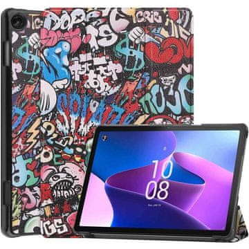 GS Ovitek za Lenovo Tab M10 10.1 Gen 3 TB-328FU/TB-328XU, Smartcase, grafiti