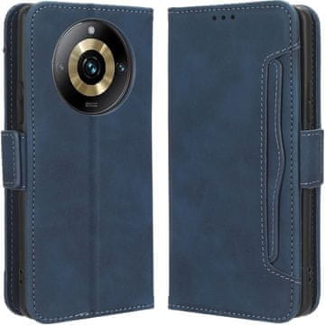GS Preklopni ovitek za Realme 11 Pro 5G / Pro+ 5G, reža za kartico, temno moder