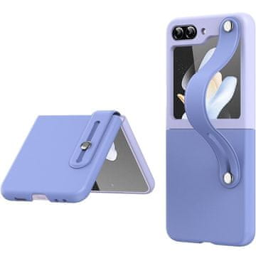 Overboard Ovitek s stojalom za zapestnico za Samsung Galaxy Z Flip5 5G, moder/vijoličen