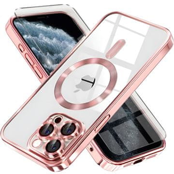GS Ovitek za iPhone 11 Pro, Electro MagSafe, roza + zaščita za zaslon