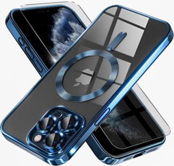 GS Ovitek za iPhone 11 Pro, Electro MagSafe, moder + zaščita za zaslon