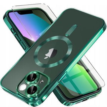 GS Ovitek za iPhone 13, Electro MagSafe, zelen + zaščita za zaslon