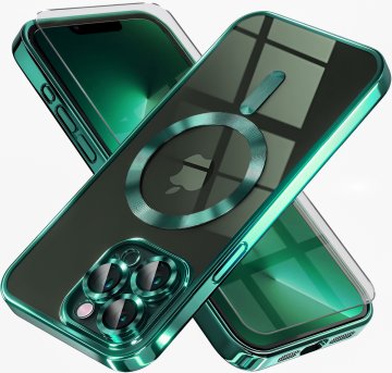GS Ovitek za iPhone 13 Pro, Electro MagSafe, zelen + zaščita za zaslon