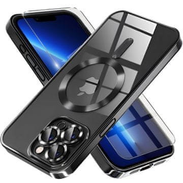 GS Ovitek za iPhone 13 Pro, Electro MagSafe, črn + zaščita za zaslon