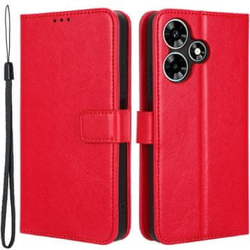 GS Preklopni ovitek za Infinix Hot 30i, denarnica Crazy Horse, rdeča