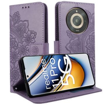 GS Ovitek za Realme 11 Pro 5G / Pro+ 5G, Mandala, vijoličen