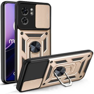 GS Oklepni ovitek za Motorola Edge 40, CamShield Slide, zlat