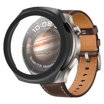 GS Ovitek 2 v 1 + kaljeno steklo za Huawei Watch 4 Pro, črn