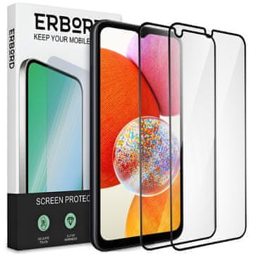 Overboard 2x kaljeno steklo za Samsung Galaxy A14 4G / A14 5G, 3D polno, steklo za celoten zaslon