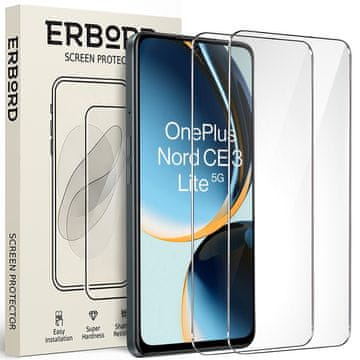 Overboard 2x kaljeno steklo za OnePlus Nord CE 3 Lite 5G, 9H trdo steklo, hitro