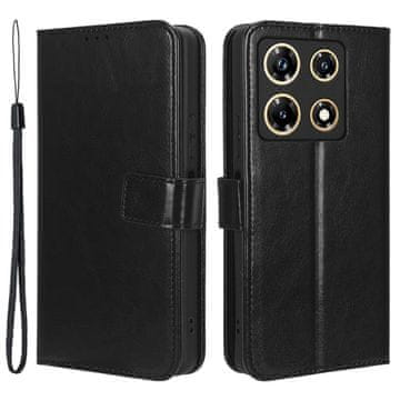 GS Infinix Note 30 Pro 4G preklopni ovitek, denarnica Crazy Horse, črna
