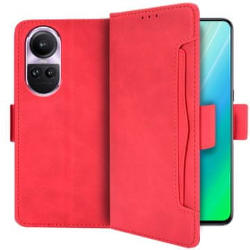GS Ovitek za Oppo Reno 10 / 10 Pro, reža za kartico, rdeč