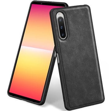 GS Usnjen ovitek za Sony Xperia 10 V, črn