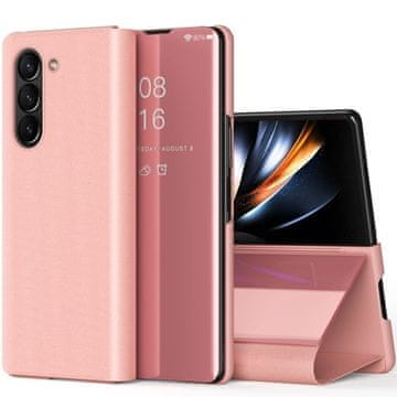 GS Ovitek za Samsung Galaxy Z Fold 5 5G Clear View, roza zlat