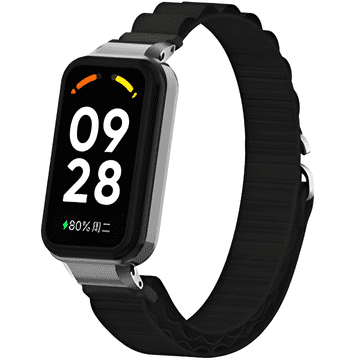 GS Najlonski pašček za Xiaomi Redmi Smart Band 2 / Xiaomi Smart Mi Band 8 Active, črne barve