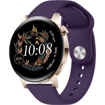 GS Univerzalni silikonski pašček 20 mm, vijoličen