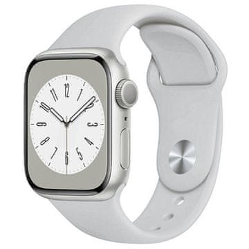 GS Silikonski pašček za Apple Watch 1/2/3/4/5/6/7/8/9/10/11/SE Ultra 1/2/3 42/44/45/46/49 mm, siv