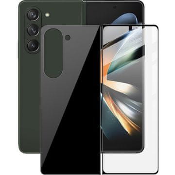 GS 3D kaljeno steklo + zadnja folija za Samsung Galaxy Z Fold 5 5G, črna
