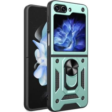 GS Oklepni ovitek za Samsung Galaxy Z Flip5 5G, Nox Case Ring, zelen
